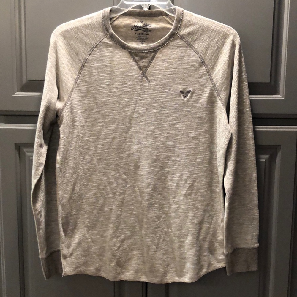 Grey thermal long sleeve shirt